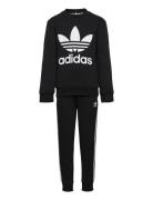 Adicolor Crew Set Sport Sweatsuits Black Adidas Originals