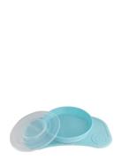 Click-Mat Mini + Plate Home Meal Time Plates & Bowls Plates Blue Twist...