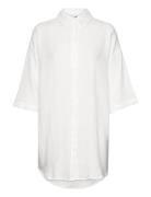 Vmnatali 3/4 Long Overshirt Noos Tops Overshirts White Vero Moda