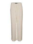 Vmvera Mw Wide Linen Pant Bottoms Trousers Linen Trousers Grey Vero Mo...