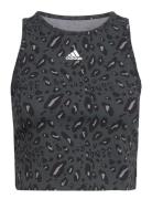 Anml Cro Tk Sport Crop Tops Sleeveless Crop Tops Grey Adidas Sportswea...