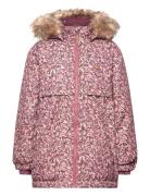 Snow Jacket Aop Outerwear Jackets & Coats Winter Jackets Pink Minymo