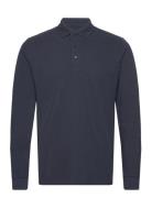 Albert Ls Organic / Recycle Tops Polos Long-sleeved Navy Kronstadt