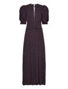 Jacquard Midi Dress Designers Maxi Dress Navy ROTATE Birger Christense...