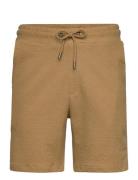 Calton Structured Shorts Bottoms Shorts Sweat Shorts Khaki Green Clean...