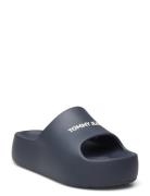 Tjw Chunky Flatform Slide Shoes Summer Shoes Sandals Pool Sliders Blue...