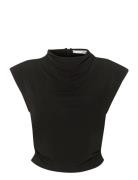 Mailygz Top Tops Crop Tops Sleeveless Crop Tops Black Gestuz