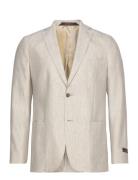 Archie Linen Suit Jkt Designers Blazers Single Breasted Blazers Cream ...