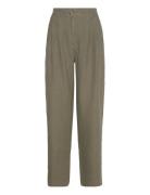 Mmadlana Linen Pant Bottoms Trousers Linen Trousers Khaki Green MOS MO...