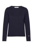 Annika Top Designers Knitwear Jumpers Navy BUSNEL