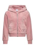 Sweatshirt Velour With Hoodie Tops Sweatshirts & Hoodies Hoodies Pink ...