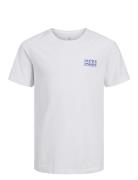 Jjstyd Chest Brand Tee Ss Ln Jnr Tops T-Kortærmet Skjorte White Jack &...