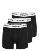 Onsfitz Solid Black Boxer 3Pack Noos Boxershorts Black ONLY & SONS