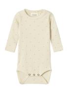 Nbfgago Kos Ls Slim Body Lil Bodies Long-sleeved Cream Lil'Atelier