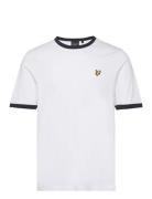 Ringer T-Shirt Tops T-Kortærmet Skjorte White Lyle & Scott