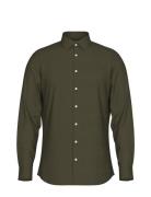 Slhslim-Performance Shirt Ls Noos Tops Shirts Business Green Selected ...