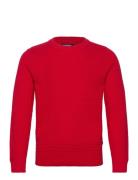 Oliver Structure Sweater Tops Knitwear Round Necks Red J. Lindeberg