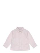Oxford Cotton Shirt Tops Shirts Long-sleeved Shirts Pink Mango
