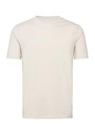 Mens Stretch Crew Neck Tee S/S Tops T-Kortærmet Skjorte Cream Lindberg...