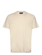 Cotton Jersey Dye Frode Tee Tops T-Kortærmet Skjorte Cream Mads Nørgaa...