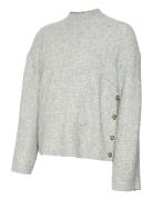 Mlbrittany Vita L/S Knit Top 2F Tops Knitwear Jumpers Grey Mamalicious