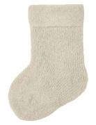 Nbfolli Terry Fluffy Sock Sokker Strømper Beige Name It