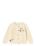 Nmfemlen Emb Ls Knit Card Lil Tops Knitwear Cardigans Cream Lil'Atelie...