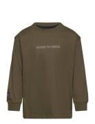 Tnlavine Os L_S Tee Tops T-shirts Long-sleeved T-Skjorte Khaki Green T...