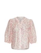 Mschisadora 3/4 Shirt Aop Tops Blouses Long-sleeved Pink MSCH Copenhag...