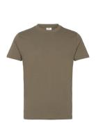 Slim-Fit Cotton T-Shirt Tops T-Kortærmet Skjorte Khaki Green Mango