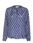 Kaolan Blouse Tops Blouses Long-sleeved Blue Kaffe