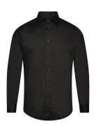 London Stretch Nano Shirt L/S Tops Shirts Business Black Clean Cut Cop...