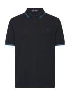 Twin Tipped Fp Shirt Tops Polos Short-sleeved Black Fred Perry