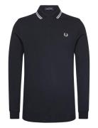 Ls Twin Tipped Fp Shirt Tops Polos Long-sleeved Black Fred Perry