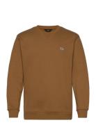 Plain Crew Sws Tops T-Langærmet Skjorte Brown Lee Jeans