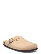 Leather Clogs With Buckle Shoes Clogs Beige Mango