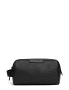 Th Monogram Med Washbag Toilettaske Black Tommy Hilfiger