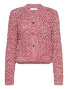 Lurex Openwork Cardigan Tops Knitwear Cardigans Pink Mango