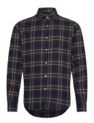 Ned Checked Shirt Tops Shirts Casual Navy Sebago