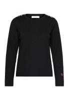 Annika Top Tops T-shirts & Tops Long-sleeved Black BUSNEL