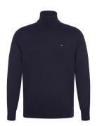 Pima Org Ctn Cashmere Roll Neck Tops Knitwear Turtlenecks Navy Tommy H...