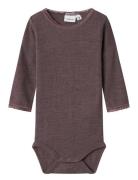 Nbfwang Wool Needle Ls Body Solid Noos Bodies Long-sleeved Purple Name...