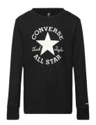 Cnvb Essentials Dctp Ls Tee Tops T-shirts Long-sleeved T-Skjorte Black...