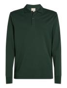 Liquid Touch Slim Ls Polo Tops Polos Long-sleeved Green Calvin Klein