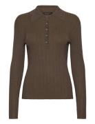 Anem Bbcathrin Knit Blouse Tops T-shirts & Tops Long-sleeved Brown Bru...