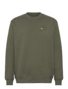 Tjm Reg S Flag Fleece Crew Tops T-Langærmet Skjorte Green Tommy Jeans