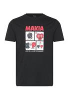 Cartoon T-Shirt Tops T-Kortærmet Skjorte Black Makia