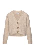 Nkfholly Boxy Short Knit Card Noos Tops Knitwear Cardigans Cream Name ...
