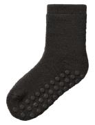 Nmmwaksi Wo/Bl Terry Sock W/Non Skid Sokker Strømper Black Name It