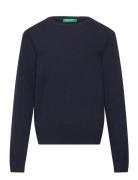 Sweater L/S Tops Knitwear Pullovers Navy United Colors Of Benetton